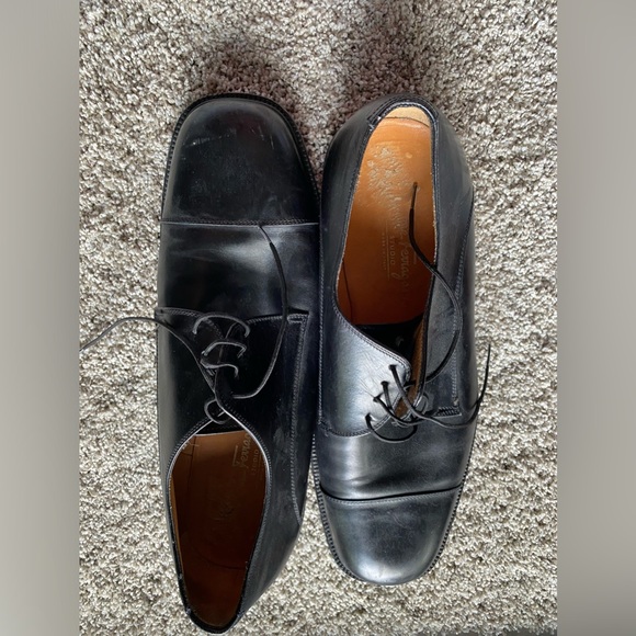 Salvatore Ferragamo Black Mens Lace Up Dress Shoes - Picture 1 of 4
